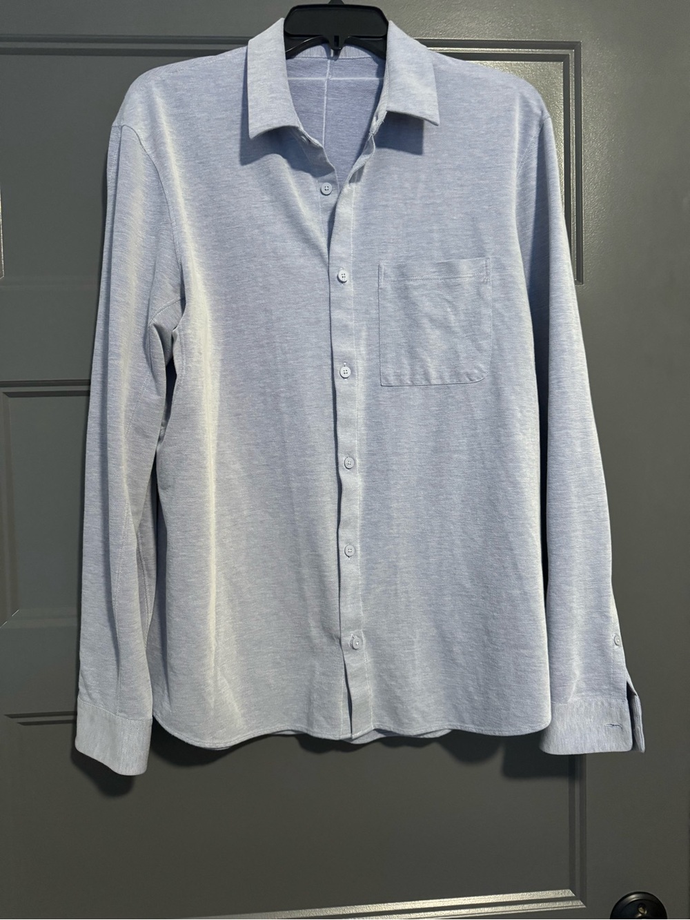 lululemon athletica Light Blue Casual Button-Down Shirt